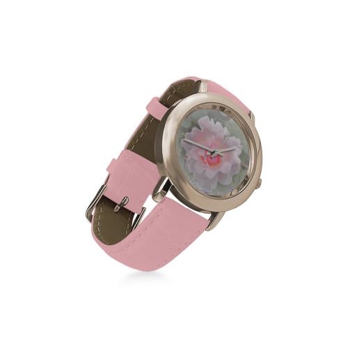 English Rose Women's Rose Gold Leather Strap Watch(Model 201)