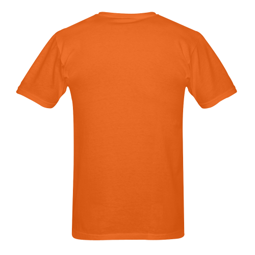 Catholic Holy Communion: Divine Mercy - Orange Men's T-Shirt in USA Size (Two Sides Printing)