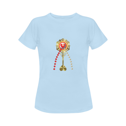 Catholic Holy Communion: Divine Mercy -Baby Blue Women's Classic T-Shirt (Model T17）