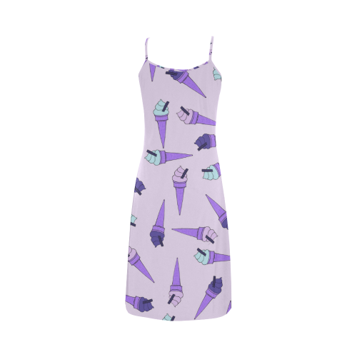 Purple Ice Cream Fun Alcestis Slip Dress (Model D05)