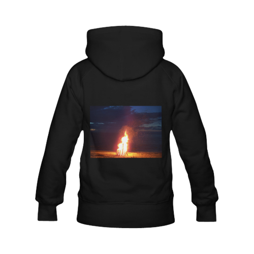 Beach Bonfire Blazing Women's Classic Hoodies (Model H07)