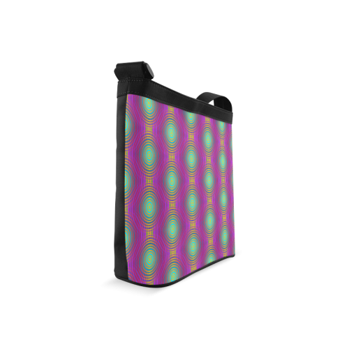NEON colored TARGET STRIPES pattern Crossbody Bags (Model 1613)