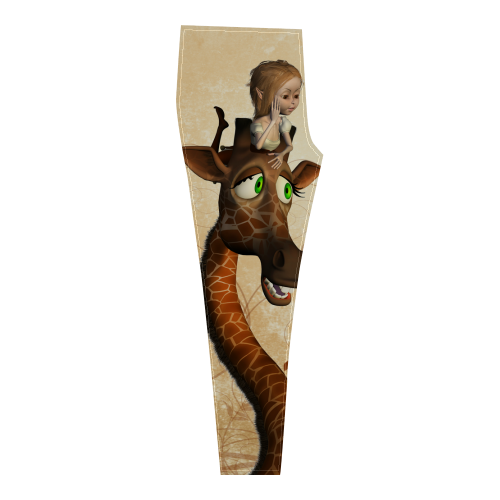 Funny, cute giraffe with fairy Cassandra Women's Leggings (Model L01)