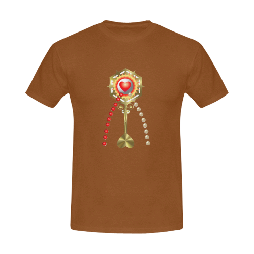 Catholic Holy Communion: Divine Mercy -Chocolate Brown Men's Slim Fit T-shirt (Model T13)