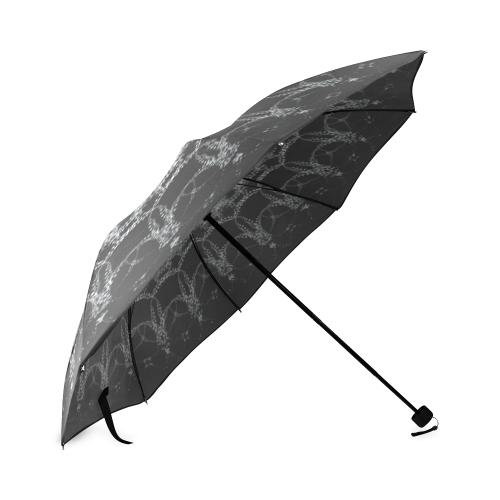 white mandala umbrella Foldable Umbrella (Model U01)