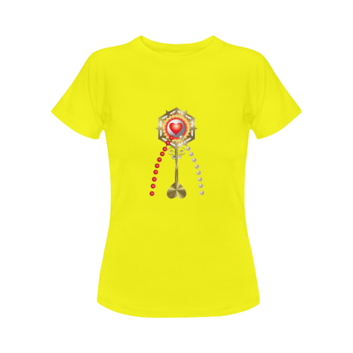 Catholic Holy Communion: Divine Mercy -Sunshine Yellow Women's Classic T-Shirt (Model T17）