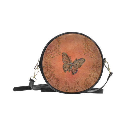 Wonderful butterflies, decorative design Round Sling Bag (Model 1647)