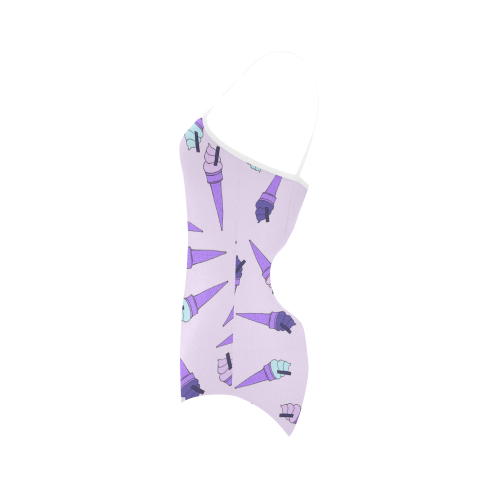 Purple Ice Cream Fun Strap Swimsuit ( Model S05)