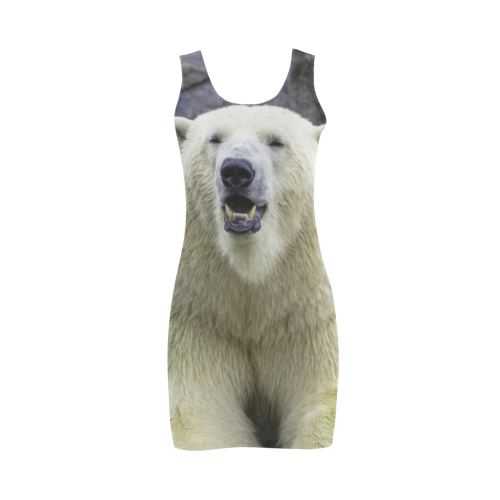 Cute Zoo Polar Bear Medea Vest Dress (Model D06)