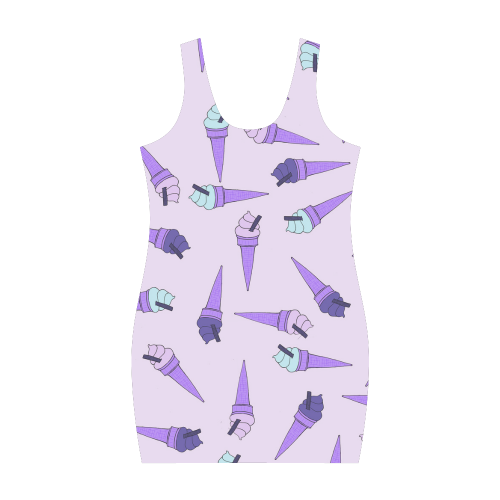 Purple Ice Cream Fun Medea Vest Dress (Model D06)