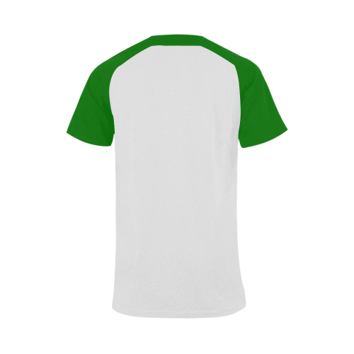 Catholic Holy Communion: Divine Mercy - Green Sleeves Men's Raglan T-shirt Big Size (USA Size) (Model T11)