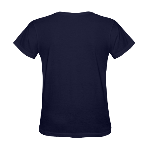 Catholic Holy Communion: Divine Mercy - Navy Blue Sunny Women's T-shirt (Model T05)