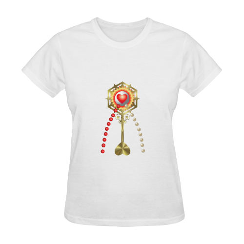 Catholic Holy Communion: Divine Mercy - White Sunny Women's T-shirt (Model T05)