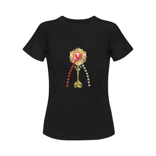 Catholic Holy Communion: Divine Mercy - Black Women's Classic T-Shirt (Model T17）