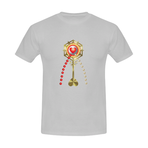 Catholic Holy Communion: Divine Mercy -Silver Gray Men's Slim Fit T-shirt (Model T13)