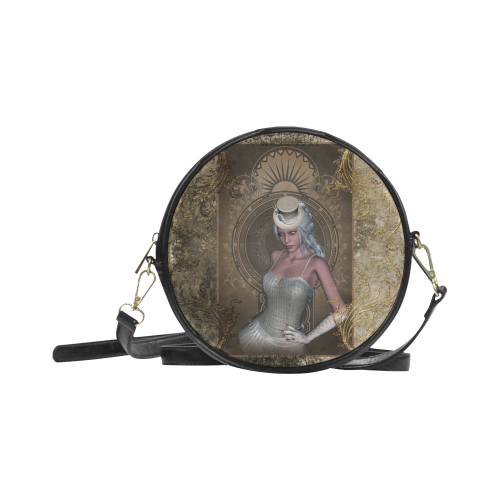Beautiful women, victorian style Round Sling Bag (Model 1647)