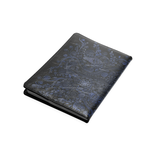 Ornamental Blue on Gray Custom NoteBook B5