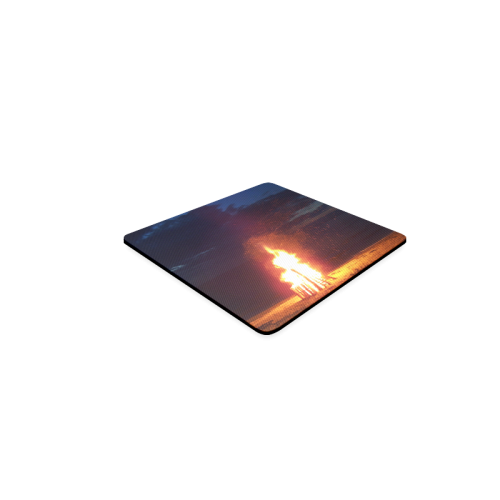 Beach Bonfire Blazing Square Coaster