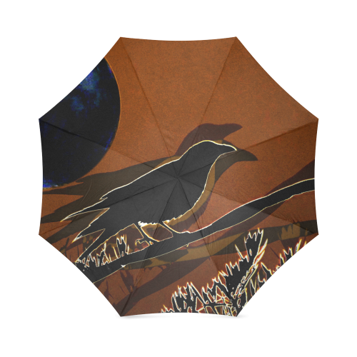 Gothic Raven by Martina Webster Foldable Umbrella (Model U01)