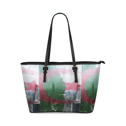 NYC Algeria Panorama Leather Tote Bag/Large (Model 1640)