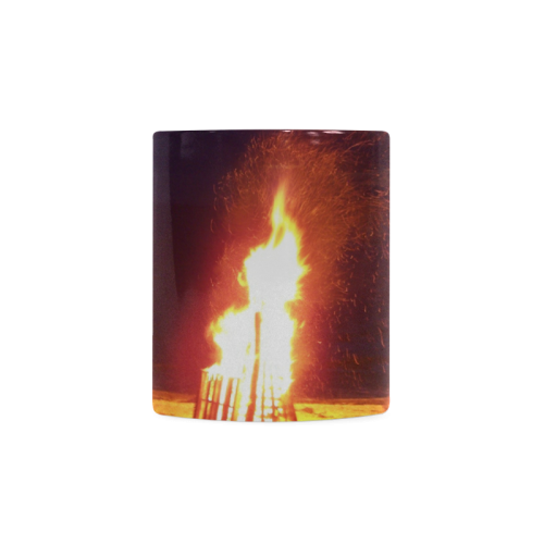 Beach Bonfire Blazing White Mug(11OZ)