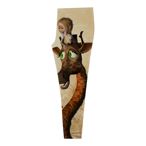 Funny, cute giraffe with fairy Cassandra Women's Leggings (Model L01)