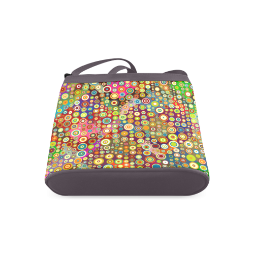 Multicolored RETRO POLKA DOTS pattern Crossbody Bags (Model 1613)