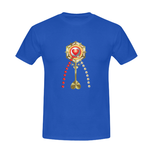 Catholic Holy Communion: Divine Mercy -Royal Blue Men's Slim Fit T-shirt (Model T13)