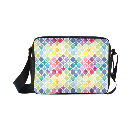 watercolor pattern Classic Cross-body Nylon Bags (Model 1632)