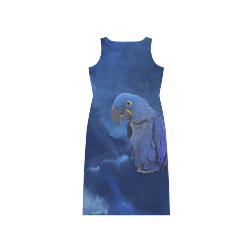 Hyacinth Macaw Phaedra Sleeveless Open Fork Long Dress (Model D08)