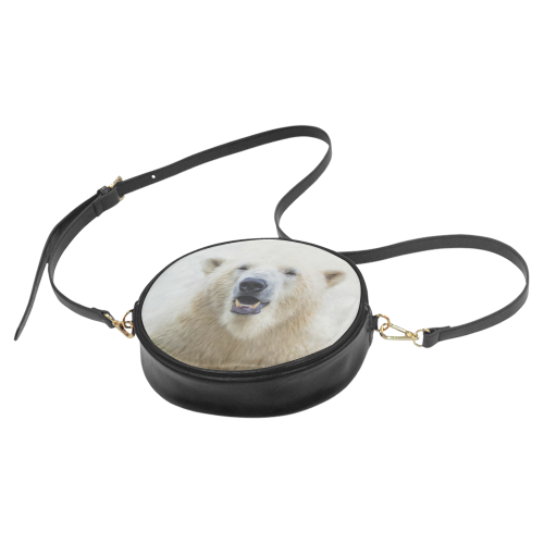 Cute  Zoo Polar Bear Round Sling Bag (Model 1647)