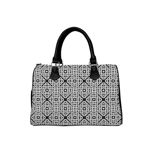 CELTIC KNOT pattern - black white Boston Handbag (Model 1621)