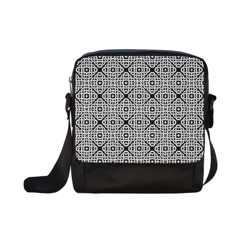 CELTIC KNOT pattern - black white Crossbody Nylon Bags (Model 1633)