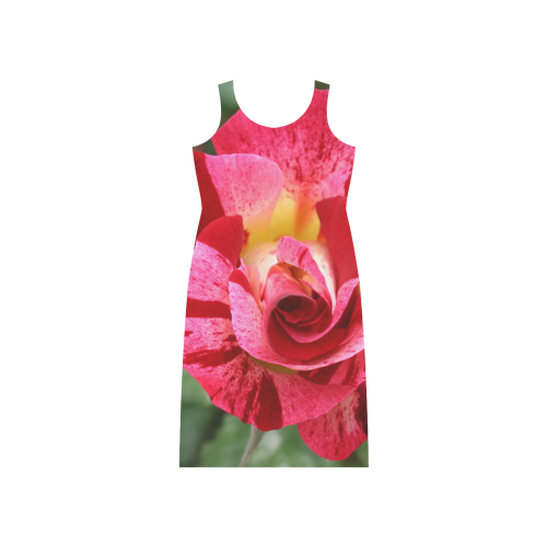 Pink Rose Phaedra Sleeveless Open Fork Long Dress (Model D08)