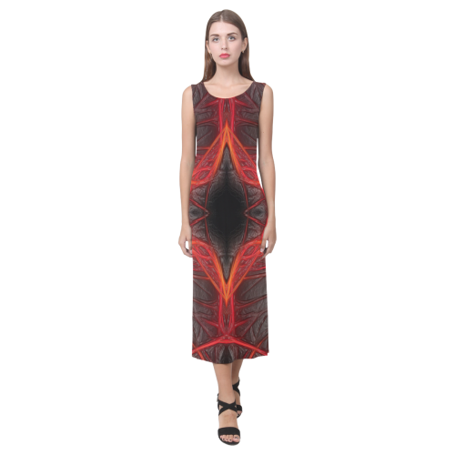 Lines of Energy and Power Phaedra Sleeveless Open Fork Long Dress (Model D08)