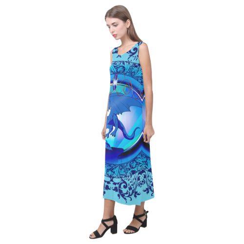 The dragon Phaedra Sleeveless Open Fork Long Dress (Model D08)