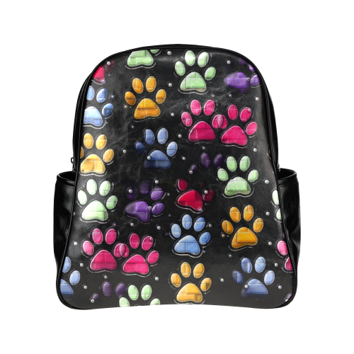 On silent paws by Nico Bielow Multi-Pockets Backpack (Model 1636)