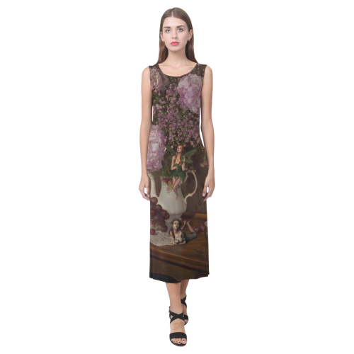 A Fairy Dreaming In Pastel Phaedra Sleeveless Open Fork Long Dress (Model D08)