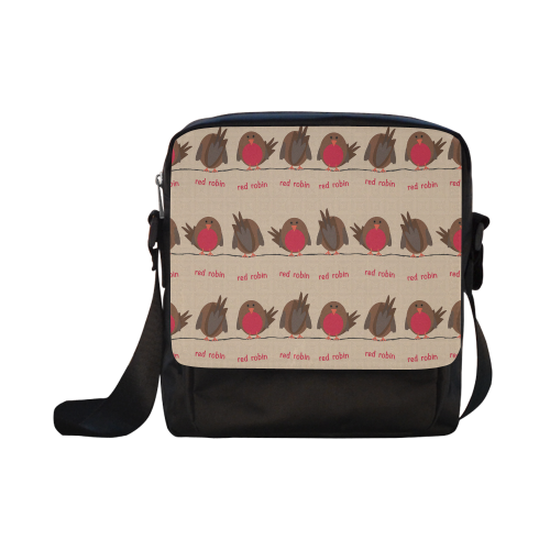 Red Robin Pattern Crossbody Nylon Bags (Model 1633)