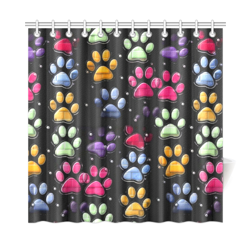 On silent paws by Nico Bielow Shower Curtain 72"x72"