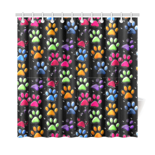 On silent paws by Nico Bielow Shower Curtain 72"x72"