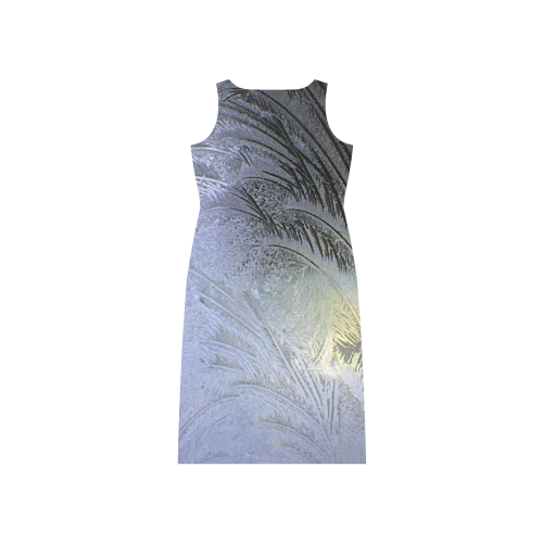 Iceflower macro Phaedra Sleeveless Open Fork Long Dress (Model D08)