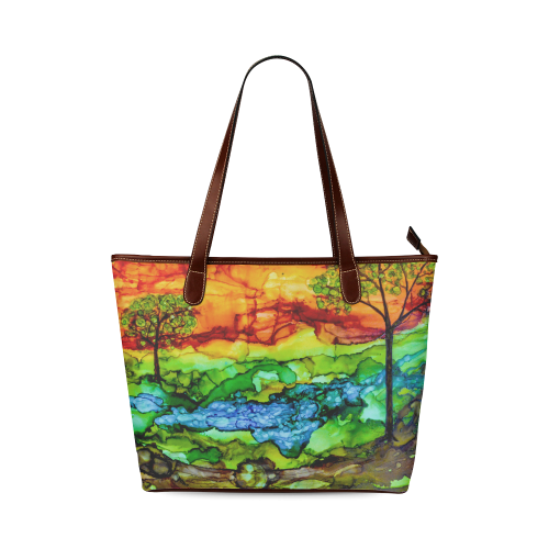 Hill Country Sunset Shoulder Tote Bag (Model 1646)