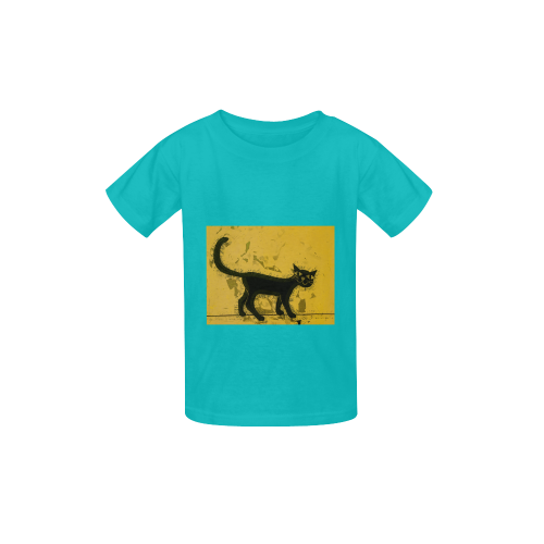 Black Cat Kid's  Classic T-shirt (Model T22)