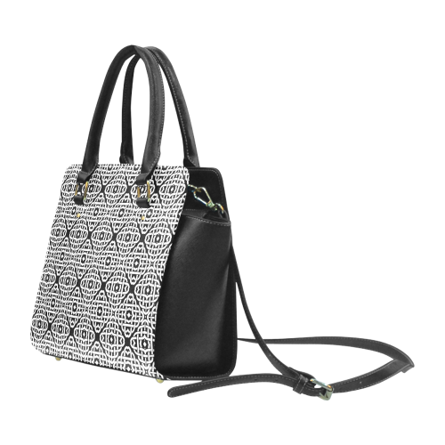 CELTIC KNOT pattern - black white Classic Shoulder Handbag (Model 1653)