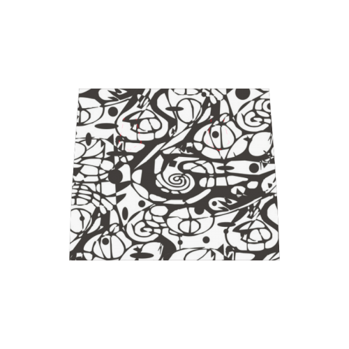 Crazy Spiral Shapes Pattern - Black White Boston Handbag (Model 1621)