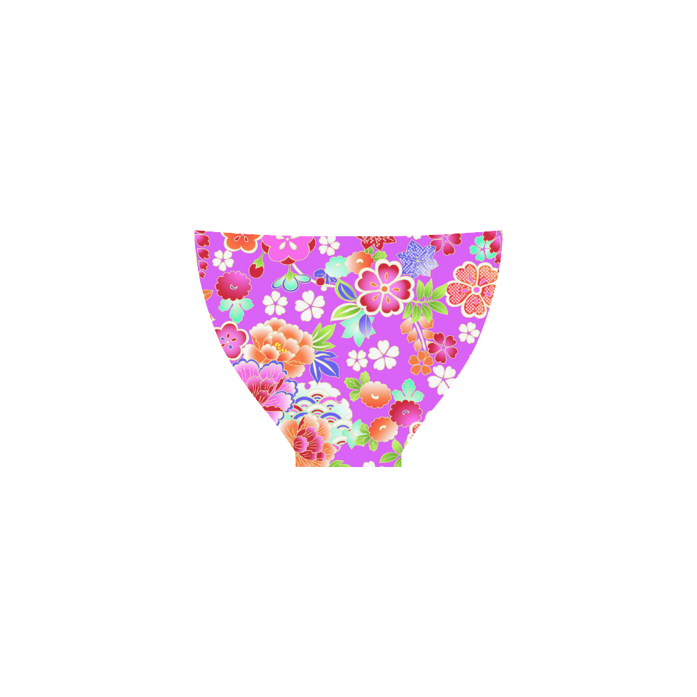 Japanese Floral Kimono Pattern Custom Bikini Swimsuit ID D615072