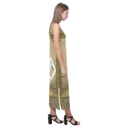 Wonderful victorian style Phaedra Sleeveless Open Fork Long Dress (Model D08)
