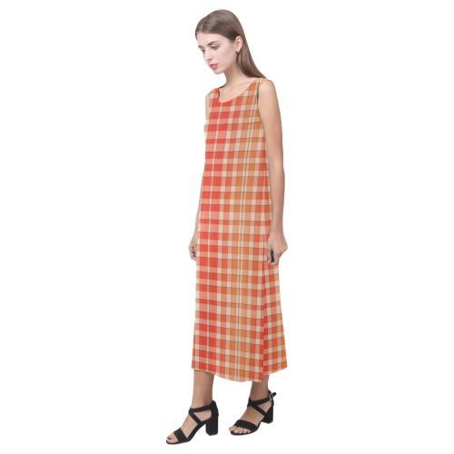 FabricPattern20160811 Phaedra Sleeveless Open Fork Long Dress (Model D08)