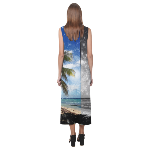 Caribbean Dreaming Phaedra Sleeveless Open Fork Long Dress (Model D08)